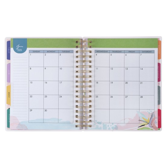 God Refreshes My Soul 2025 18-Month Planner with Elastic Closure - Psalm 23:3