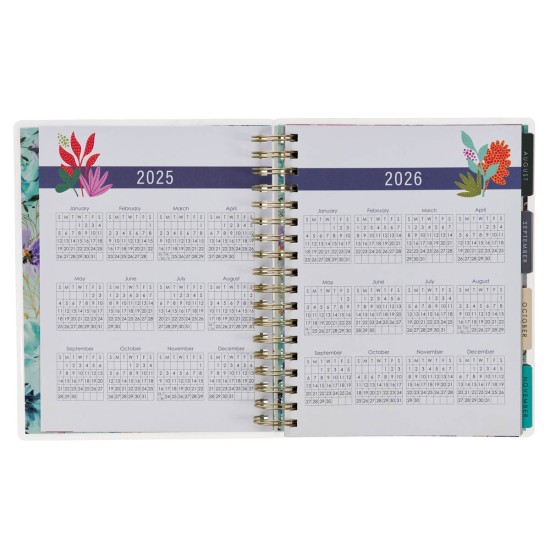 Thankful Grateful Blessed 18-Month Planner with Elastic Closure