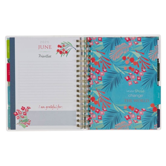 Thankful Grateful Blessed 18-Month Planner with Elastic Closure