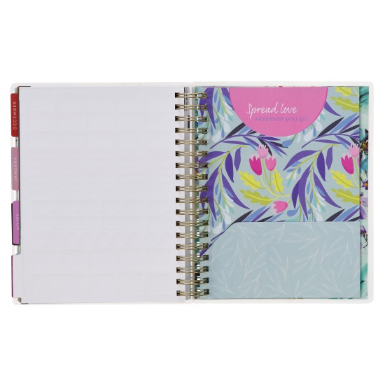 Thankful Grateful Blessed 18-Month Planner with Elastic Closure