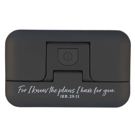 I Know the Plans Black Adjustable Clip-on Book Light - Jeremiah 29:11