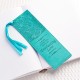 Everlasting Love Teal Faux Leather Bookmark - Jeremiah 31:3