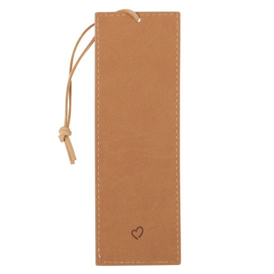 In All Things Give Thanks Tan Faux Leather Bookmark