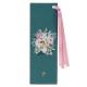 Be Still and Know Teal Floral Faux Leather Bookmark - Psalm 46:10