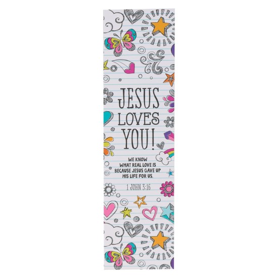 Jesus Loves You Sunday School/Teacher Bookmark Set - 1 John 3:16 (10pcs/set)