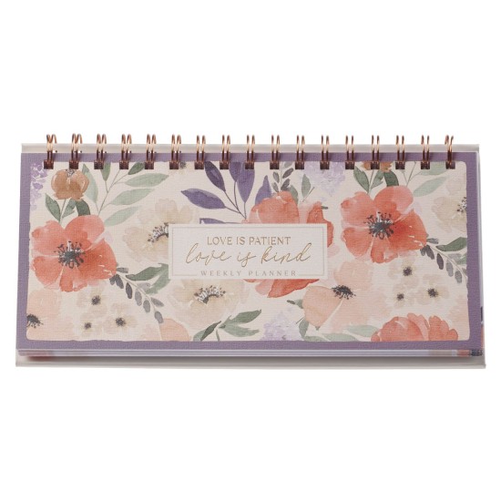 Love is Kind Coral Poppy Undated Weekly Planner