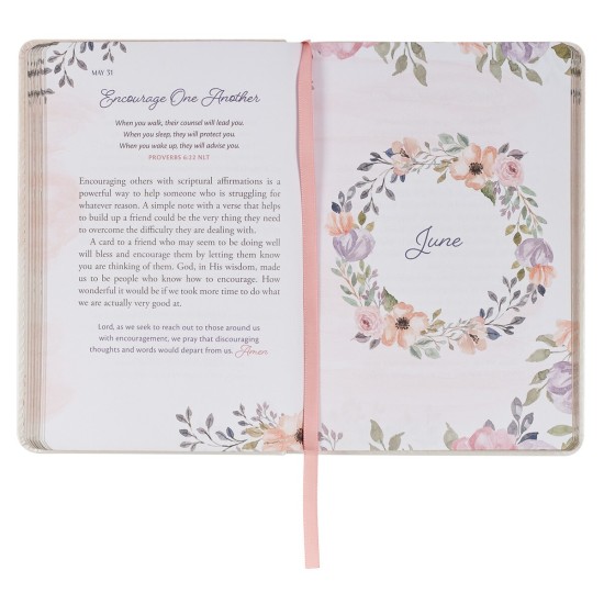 Godly Wisdom for Women White Faux Leather Devotional