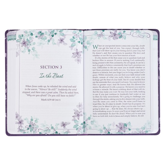 A Journey with Jesus Purple Faux Leather Devotional