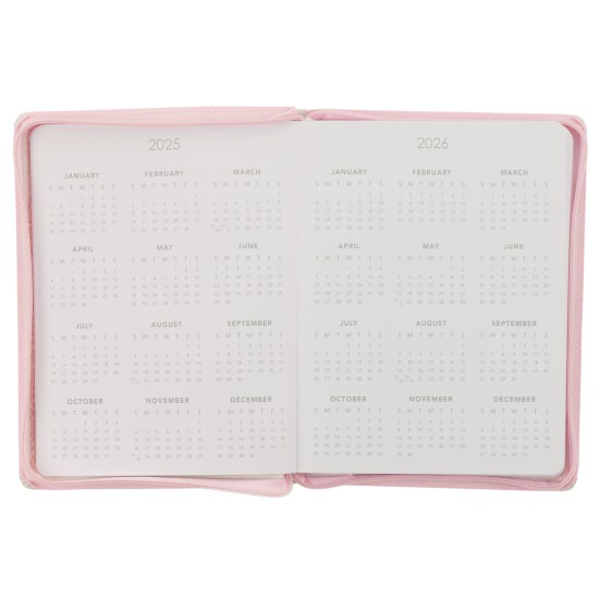 Hope and a Future Pink Faux Leather 2025 Large 18-month Planner for Women - Jeremiah 29:11