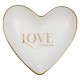 Love White Ceramic Trinket Tray - 1 Corinthians 13:4