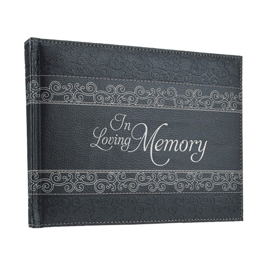 In Loving Memory Charcoal Guest Book