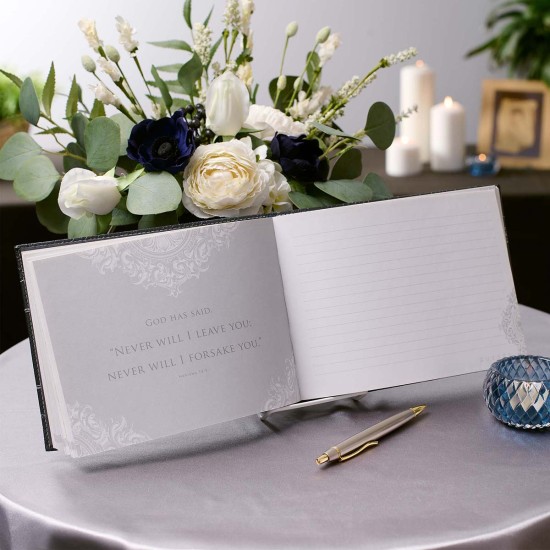 In Loving Memory Charcoal Guest Book