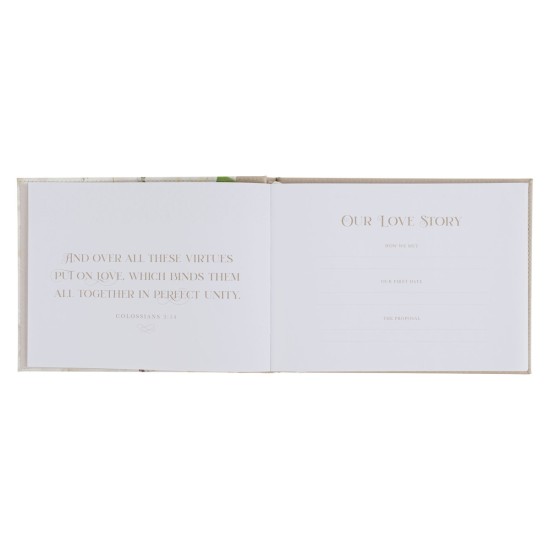 Love Ivory Faux Leather Medium Guest Book