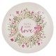 Faith, Hope, Love Pink Floral Ceramic Plate