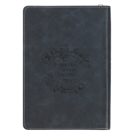 It IS Well Hymn Blue Faux Leather Classic Journal with Zippered Closure