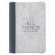 All Things are Possible Teal Tourmaline Faux Leather Journal with Zipper Closure - Matthew 19:26