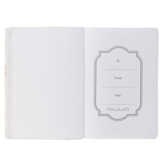 Everything Beautiful White Faux Leather Classic Journal - Ecclesiastes 3:11