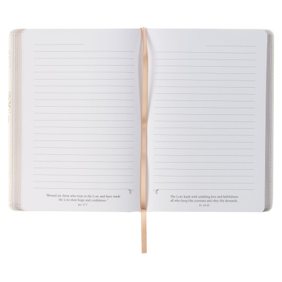 Everything Beautiful White Faux Leather Classic Journal - Ecclesiastes 3:11