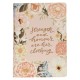 Strength and Honor Pink Floral Faux Leather Classic Journal with Zipper Closure - Proverbs 31:25