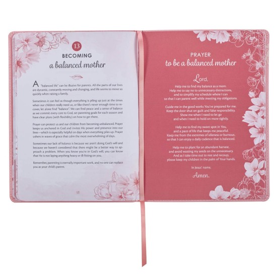 Prayerful Parenting Pink Faux Leather Prompted Prayer Journal