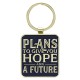 Plans to Give You Hope Epoxy-coated Metal Keychain - Jeremiah 29:11