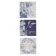 Love, Grace, Faith Blue Floral Tile Magnet Set