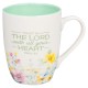 Trust in the Lord Green Wildflower Ceramic Coffee Mug - Proverbs 3:5