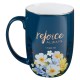 Rejoice Always Blue Ceramic Coffee Mug – 1 Thessalonians 5:16