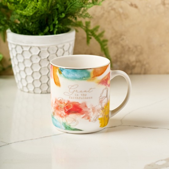 Faithfulness Pastel Meadow Ceramic Coffee Mug