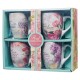 Floral Inspirations Four Piece Coffee Mug Set