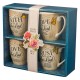 Faith Trust Hope and Love Floral Mug Set