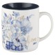 Blue Floral Tile Ceramic Mug Set