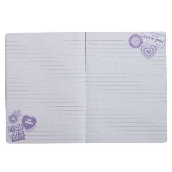 Shine for Jesus Purple Stickers Notebook -  Matthew 5:16