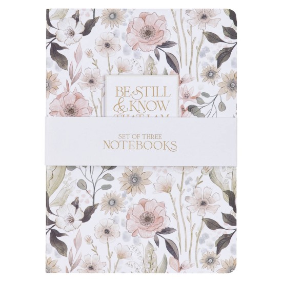 Be Still Teal Meadow Large Notebook Set - Psalm 46:10