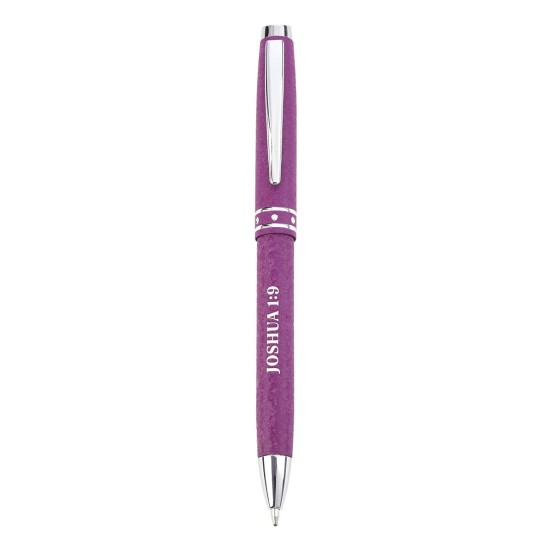 Strong & Courageous Purple Gift Pen – Joshua 1:9