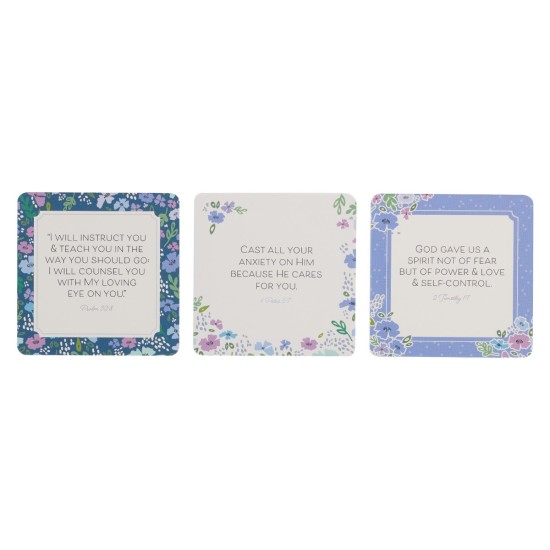 101 Bible Verses For Teachers Purple Scripture Cards in a Tin