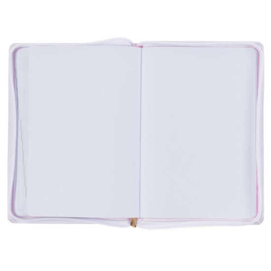 Trust in the Lord Blush Pink Faux Leather 2025 Executive Planner with Zipper Closure - Proverbs 3:5