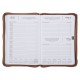 All Things Are Possible 2025 Tuscan Tan Faux Leather Executive Planner with Zipper Closure - Matthew 19:26