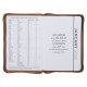 All Things Are Possible 2025 Tuscan Tan Faux Leather Executive Planner with Zipper Closure - Matthew 19:26