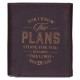 The Plans Black Full Grain Leather Wallet - Jeremiah 29:11